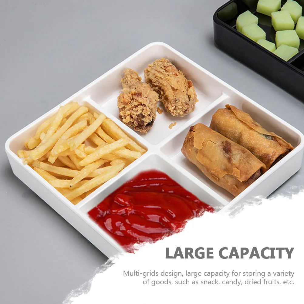 

Snack Plate Dishes for Serving Divided Tray Plates Party Trays Multi Section Platter Condiment