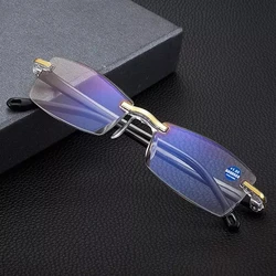 Men Reading Glasses Anti Blue Light Glasses Business Style Presbyopic Glasses Women Retro Ultralight Eyeglasses 0 To 4.0