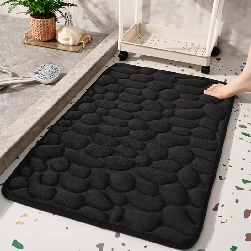 

Bathroom Anti Slip Mat, Household Coral Velvet Soft Anti Slip Carpet, Bathroom Door Bathtub Edge Absorbent Floor Mat