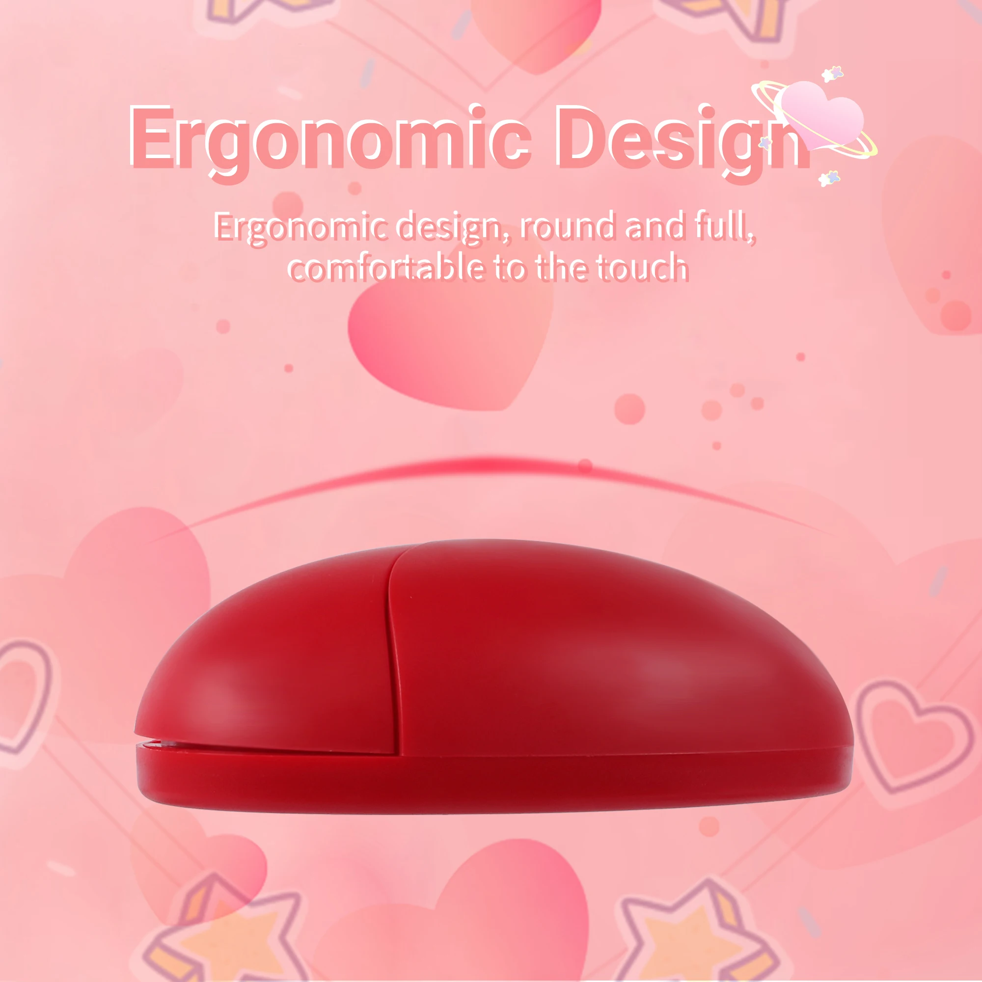 Wireless 2.4G Bluetooth Dual-mode Mouse Love Shape Cute Mouse Comfortable Grip Office Use Mause Widely Compatible Mice