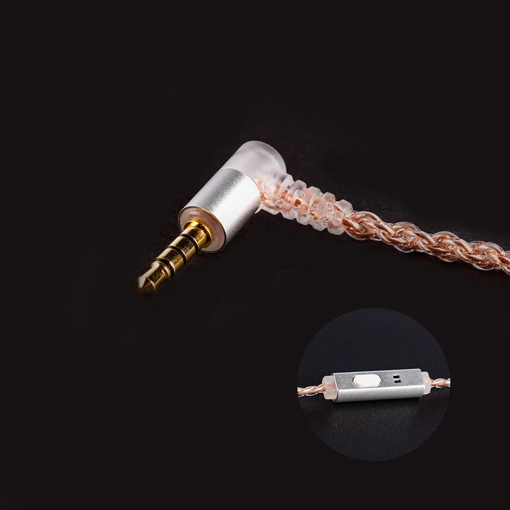 KBEAR 4 Core rame aggiornamento cavo auricolare 2pin/QDC/MMCX/TFZ auricolari connettore per KBEAR KB06 KZ ZSN PRO cuffie HIFI