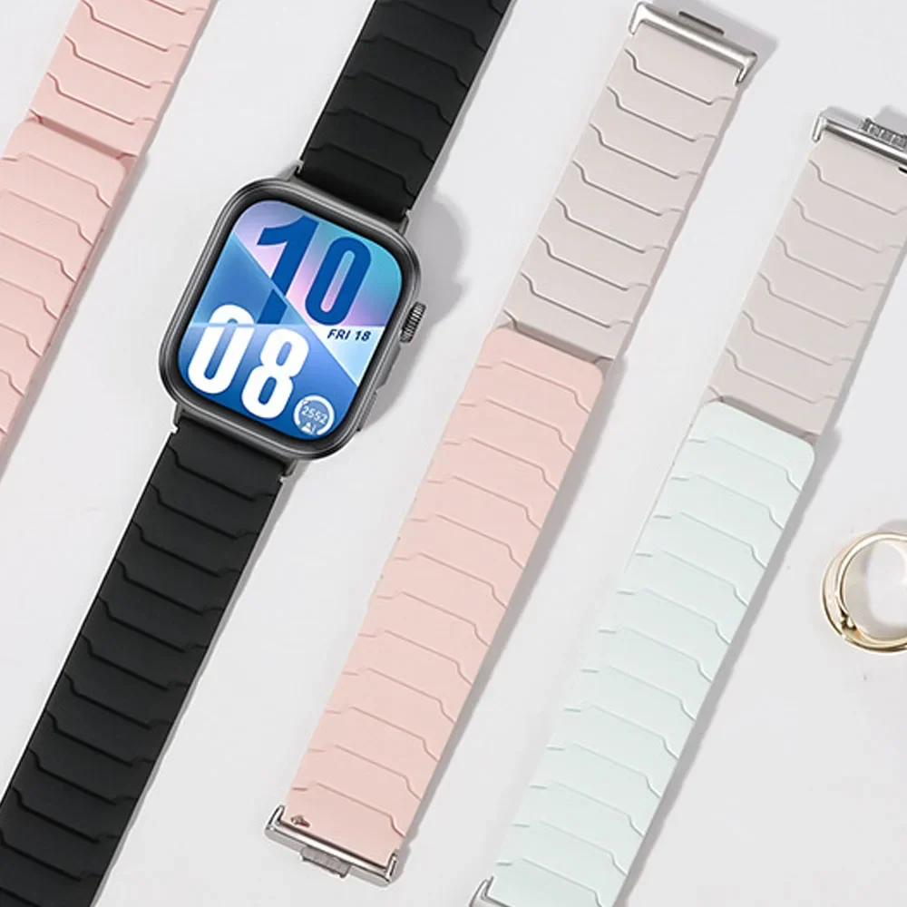 Silikonowy pasek sportowy do zegarka Huawei Fit 4/3 z magnetyczną klamrą Wygodny pasek do zegarka Huawei Fit 4 Pro Akcesoria do bransolet