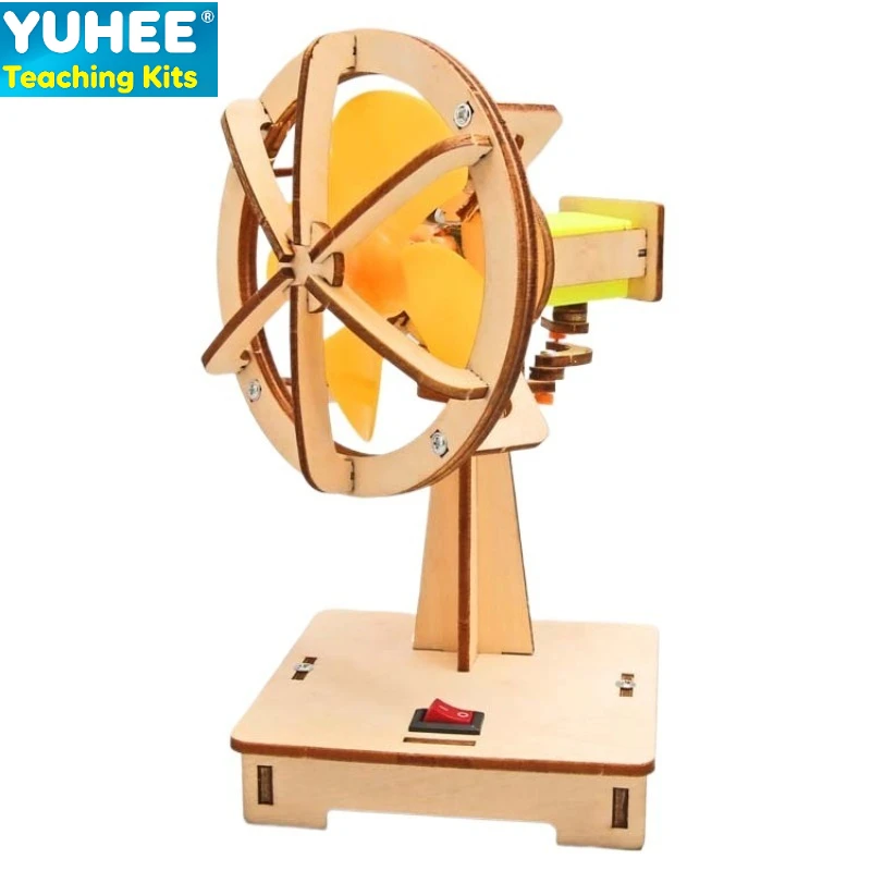 مجموعة المروحة الكهربائية المتأرجحة DIY - نموذج تجربة علمية STEM للأطفال، مشروع تعليمي للحرف اليدوية للطلاب