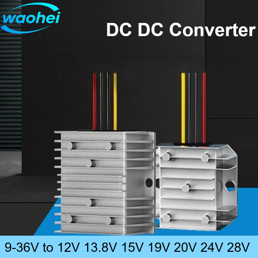 

DC 9-36V to DC 12V 13.8V 15V 19V 20V 24V 28V Boost Buck Converter Regulator 5A-30A Voltage Stabilizer Power Supply for Car Solar