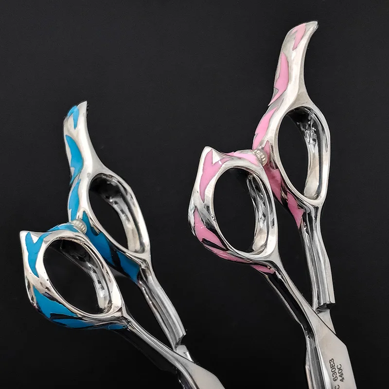 

Дизайн подошвы! Ножницы для волос с 30 зубьями, парикмахерские ножницы, 6-дюймовые ножницы для филировки волос с цветной ручкой, сталь 440C