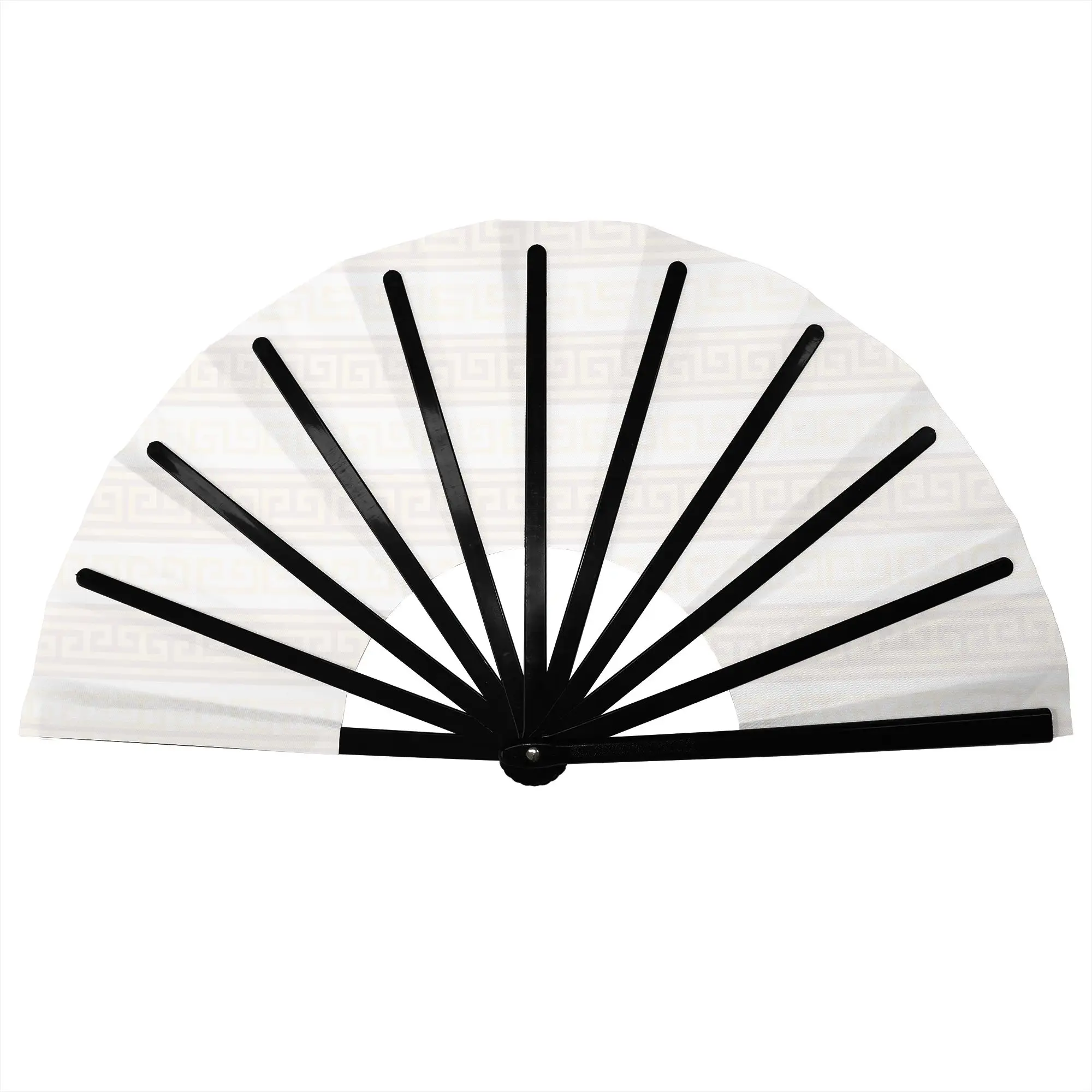Greek key Meander  Portable Pocket Fan Camping  Folding Fan Chinese Dance Cooling Handheld Fans