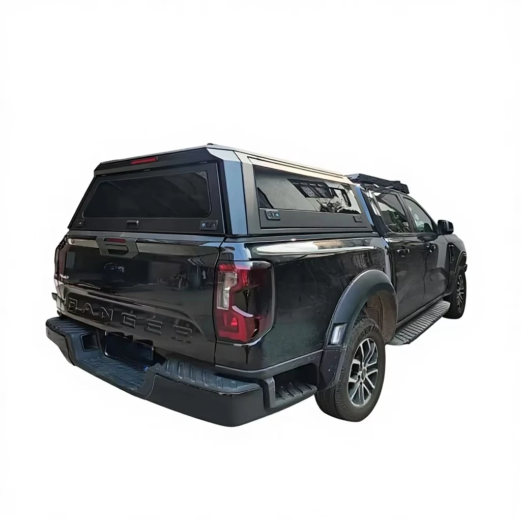 

Pickup Accessories Large Glass Panels on Both Sides + Sliding Window Design + Spoiler Canopy for Ranger