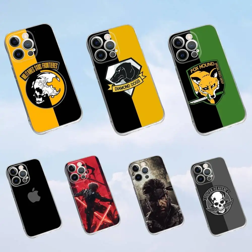 

M-Metal Gear S-Solid Game Phone Case For iPhone 16,15,14,13,12,11 Pro,Max,Plus,X,XS,XR,SE,Mini Transparent Silicone Soft