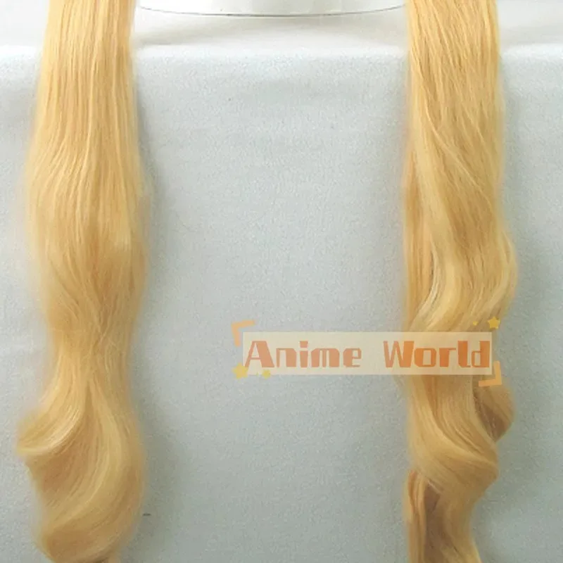 Shin Ku Reiner Rubin Cosplay Wig Rozen Maiden Golden Long Wavy 100cm Synthetic Hair Heat Resistant Halloween Role Play Party #4