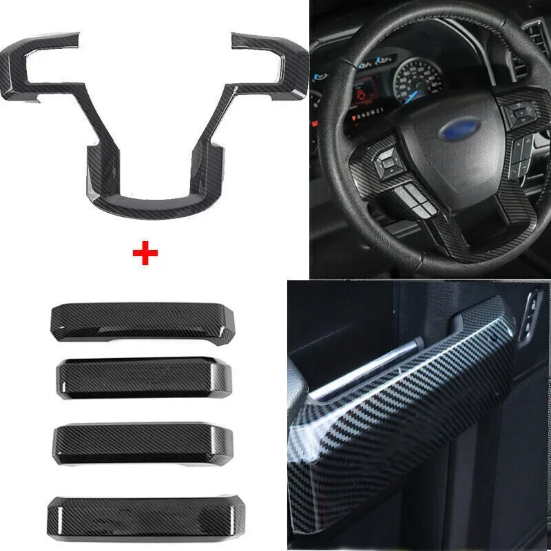 interior-door-handle-steering-wheel-cover-trim-for-ford-f150-raptor-15-19-carbon