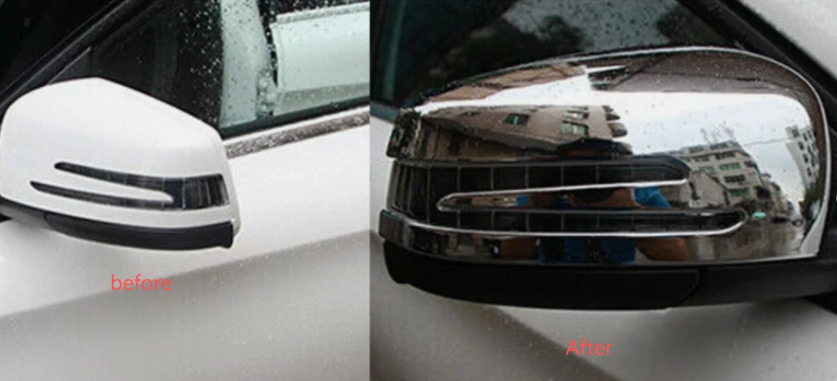 

Chrome Side Mirror Cover For Mercedes Benz W204 W212 W221 CLA GLA GLK Best Value Car Parts