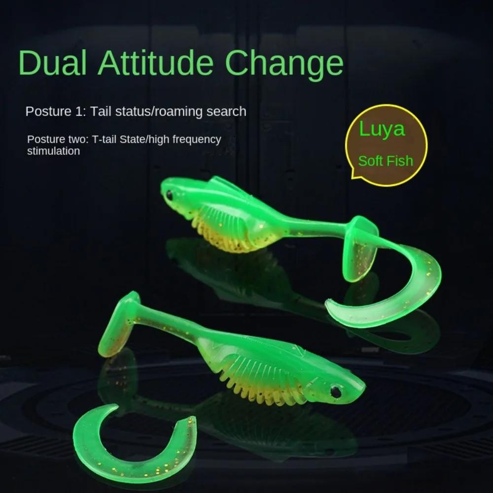 

10PCS Fishing Tackle PVC Fishing Soft Lures 6.0cm 1.9g 6 Colors Artificial Lures Minnow Lures Fishing
