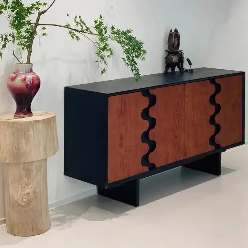 Customizable Solid wood dining side cabinet Living room antique storage locker Bedroom