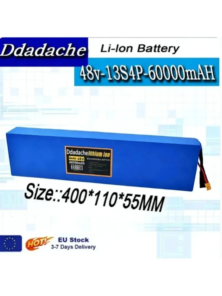 48V 60000mAH 13S4P 18650, Lithium-Ionen-Akkupack Geeignet für KUGOO M4/ Max Elektroroller