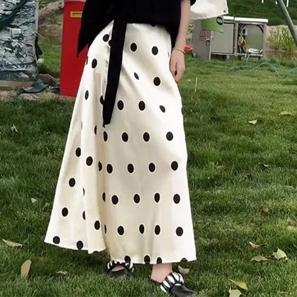 French haute couture casual temperament suit women's 2026 summer streamer v-neck shirt polka dot skirt