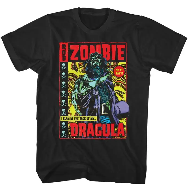 Футболка Rob Zombie Dragula, мужская классическая футболка рок-н-ролльной музыкальной группы, черная