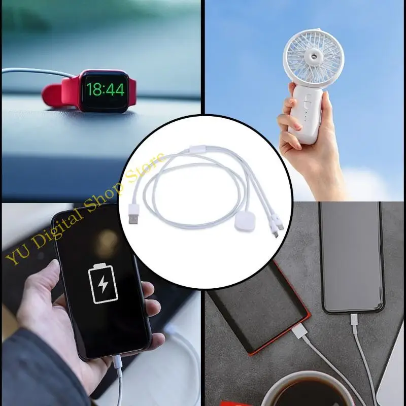 

Кабель 96BA для интеллектуальных часов USB -кабель быстрого зарядки с типом C MicroUSB 3 в 1 Зарядку