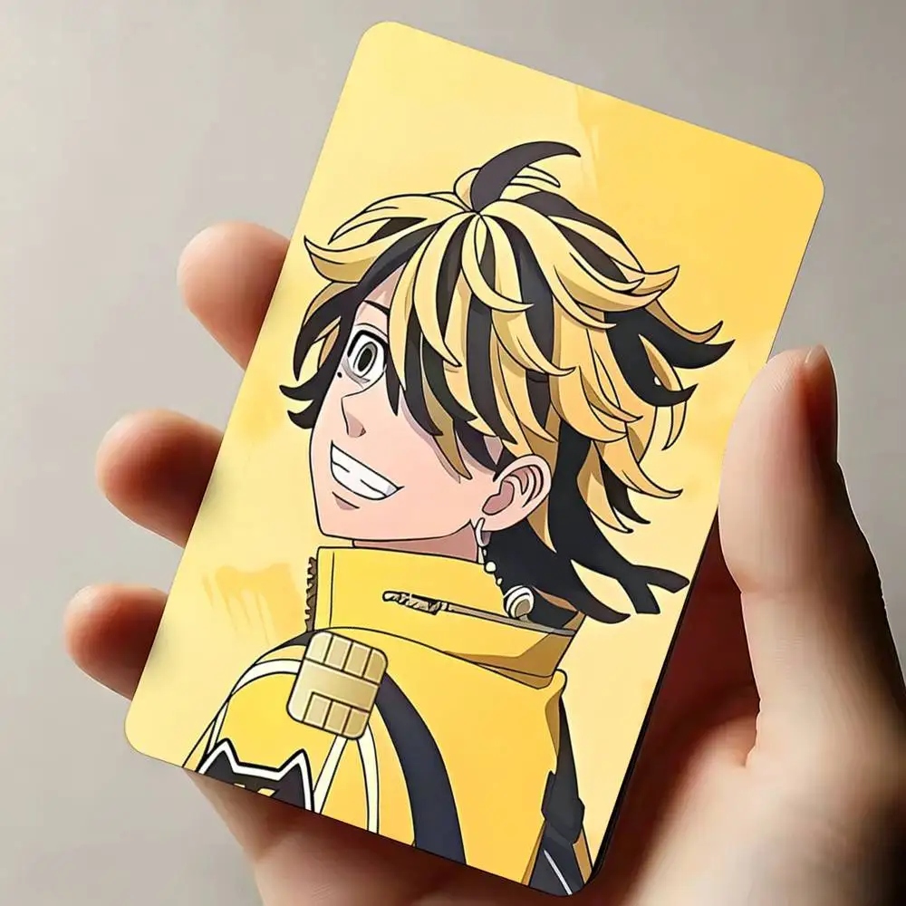 okyoR-Revengers Kazutora Hanemiya Sticker Decoration Creative Bank Card Bus Metro Waterproof Sticker