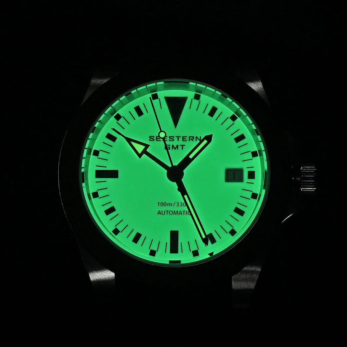 SEESTERN Men's Watch GMT Automatic NH34 Movement Sapphire Crystal