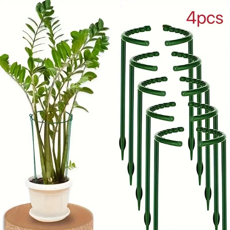 

Horticulture 4 plastic plant supports, pile frame, greenhouse layout, semi-circular fixed pole, indoor flower vine frame