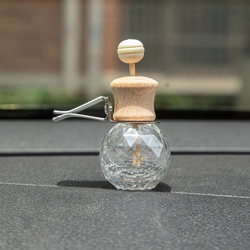 100pcs Car Air Vent Perfume Bottle Air Freshener Glass Jar Clip Outlet Empty Perfume Flask Perfume Diffuser Bottle Aromatherapy