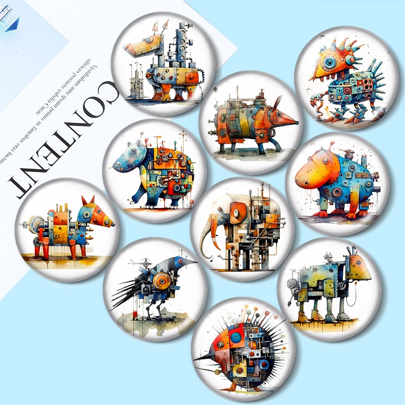 

cute fantasy creature 10pcs 12mm/16mm/18mm Round Photo Glass Cabochon Demo Flat Back Making findings