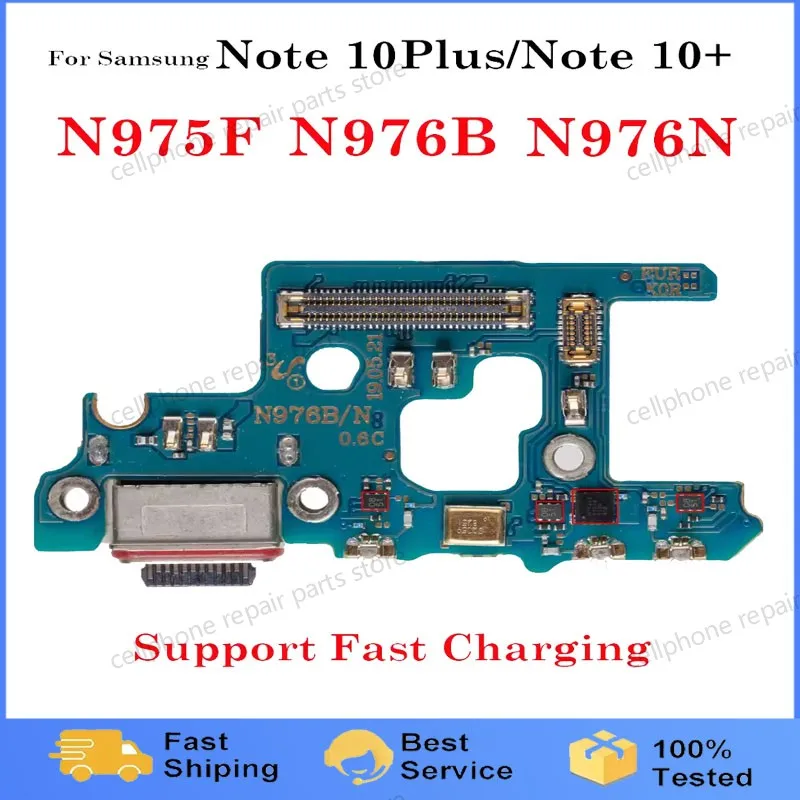 USB Dock Connector Charging Port Flex Cable For Samsung Galaxy Note 10 Plus + N975F N976N N976B Charger Board With Mic Module