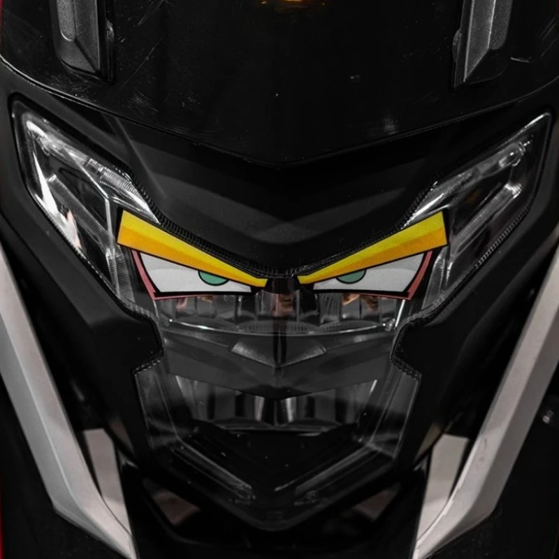 Devil Eye Vinyl Motorcycle Decal Waterproof Wear Resistant Sticker For Motorbike Helmet Front Fairing Fuel Tank Car Window Decor