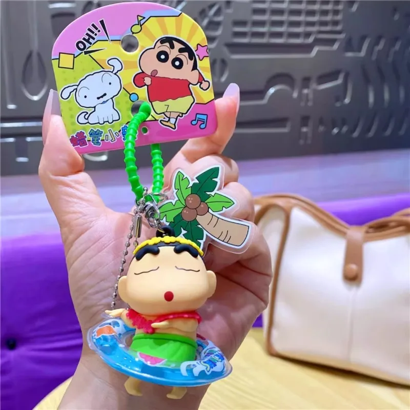 2025 جديد لطيف تلوين قليلا جديد الصيف عوامة للسباحة دمية المفاتيح قلادة زوجين حقيبة فتاة معلقة هدية الاطفال أنيمي اللعب