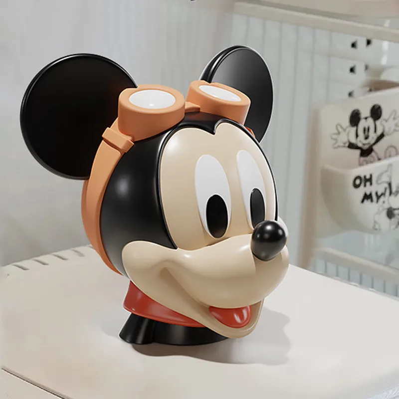 Cartoon Disney Mickey Mouse Statue Creative Crown Mickey Head Sculpture Resin Adventurer Mickey Figurine Ornaments Home Decor