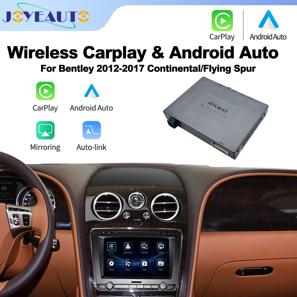 Joyeauto Wireless CarPlay Interface For Bentley Flying Spur Continental 2012-2017 Android Auto Mirroring Retrofit Car Play IOS26