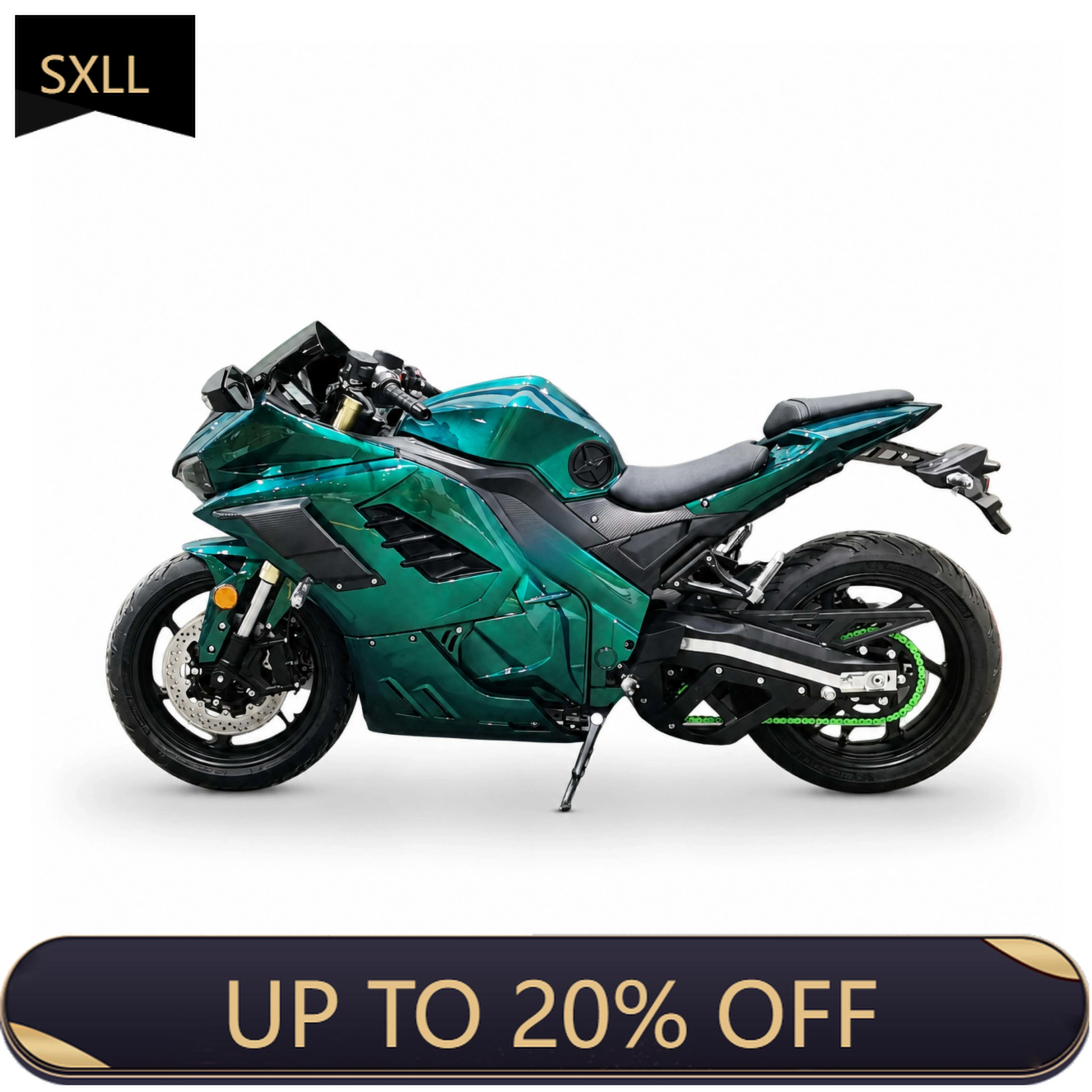 SXLL Super Sport 150km/h 10kW Liquid-Cooled Motor 120Ah Battery Electric Racing Motorcycle with ABS & Full-Color TFT Dash