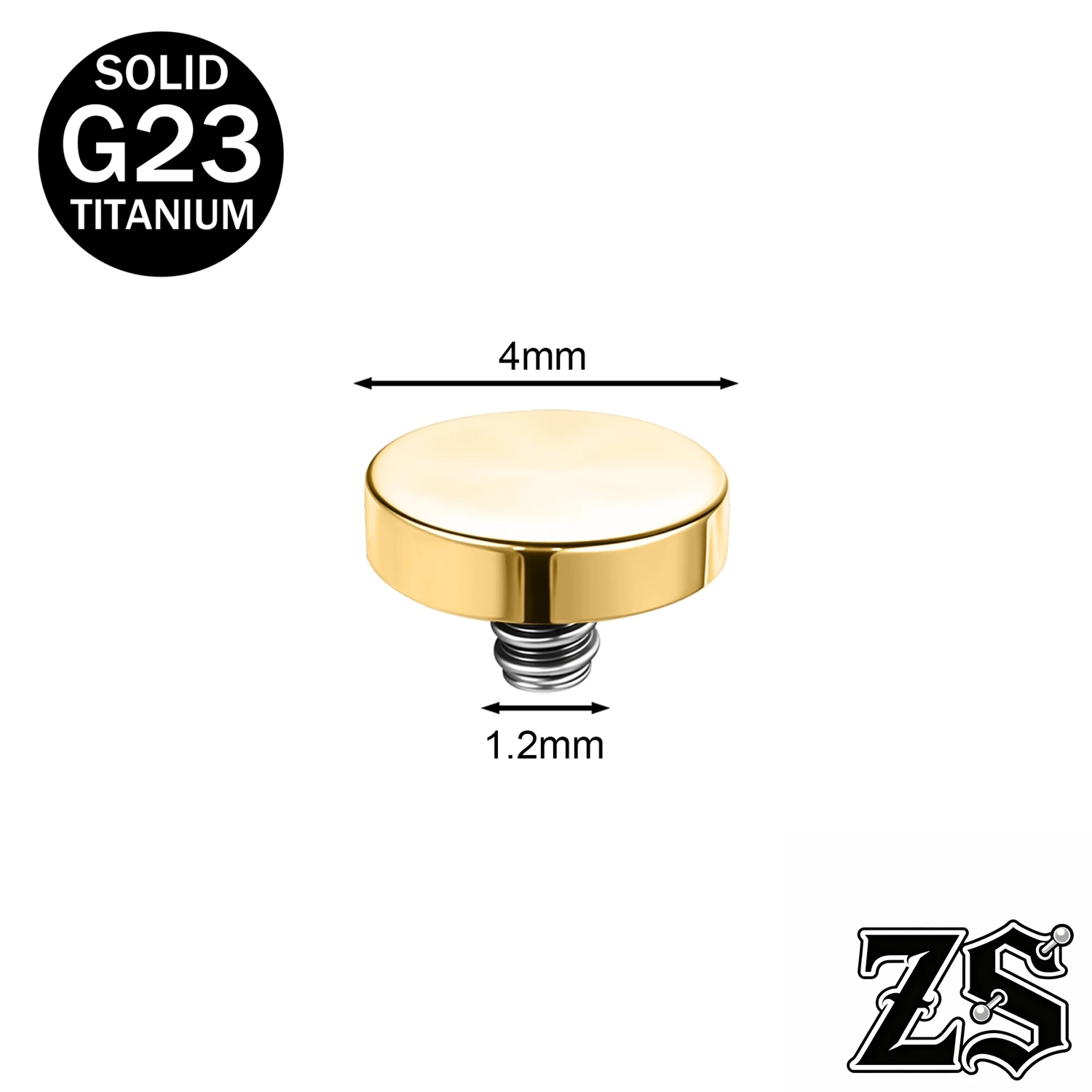 Titanium Dermal Anchor Tops, Zircon Micro Piercing