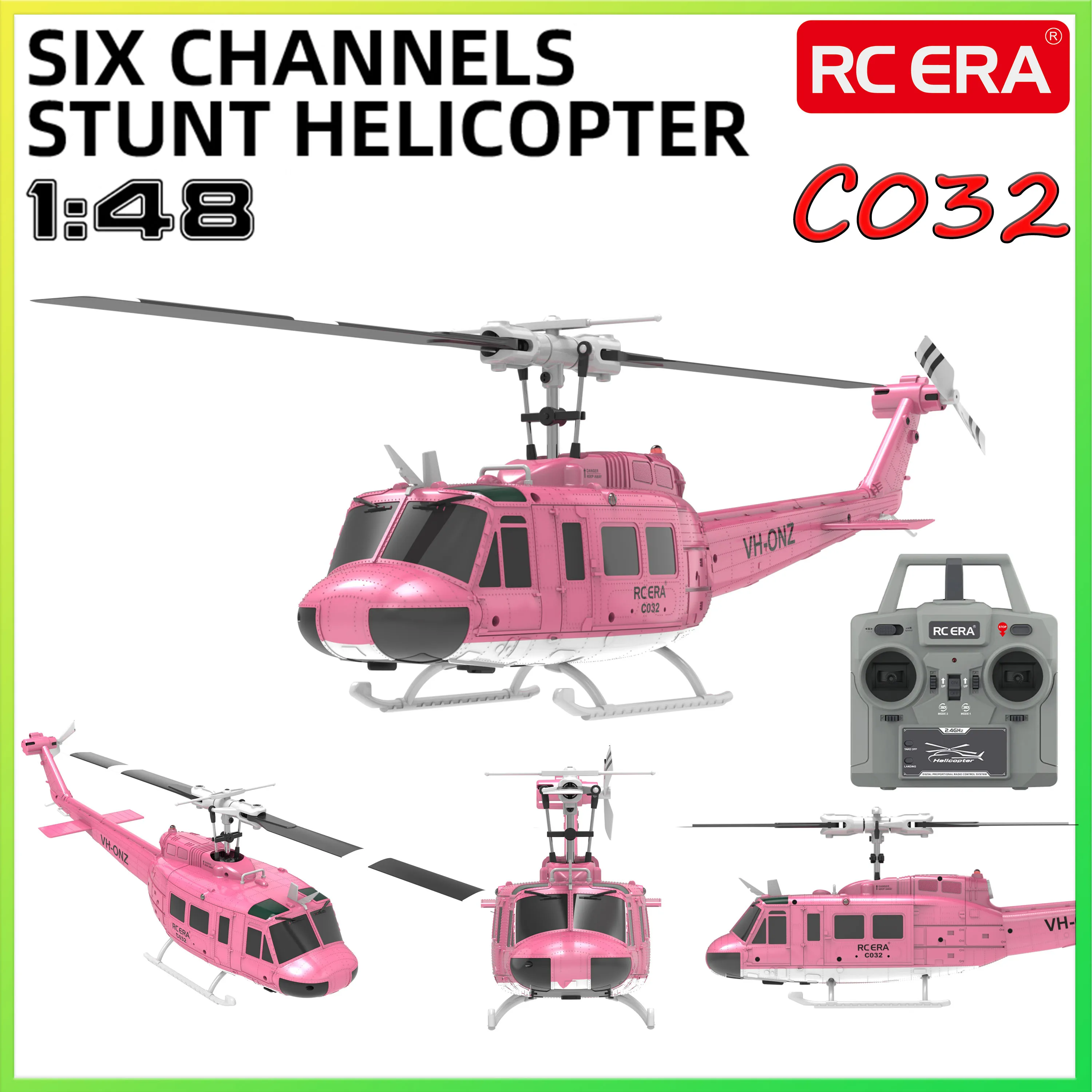 C032 RC Helicopter 2.4G 6-Aixs Gyroscope 6CH Altitude Hold Optical Flow Brushless Remote Control Helicopter Toys For Kid Adult