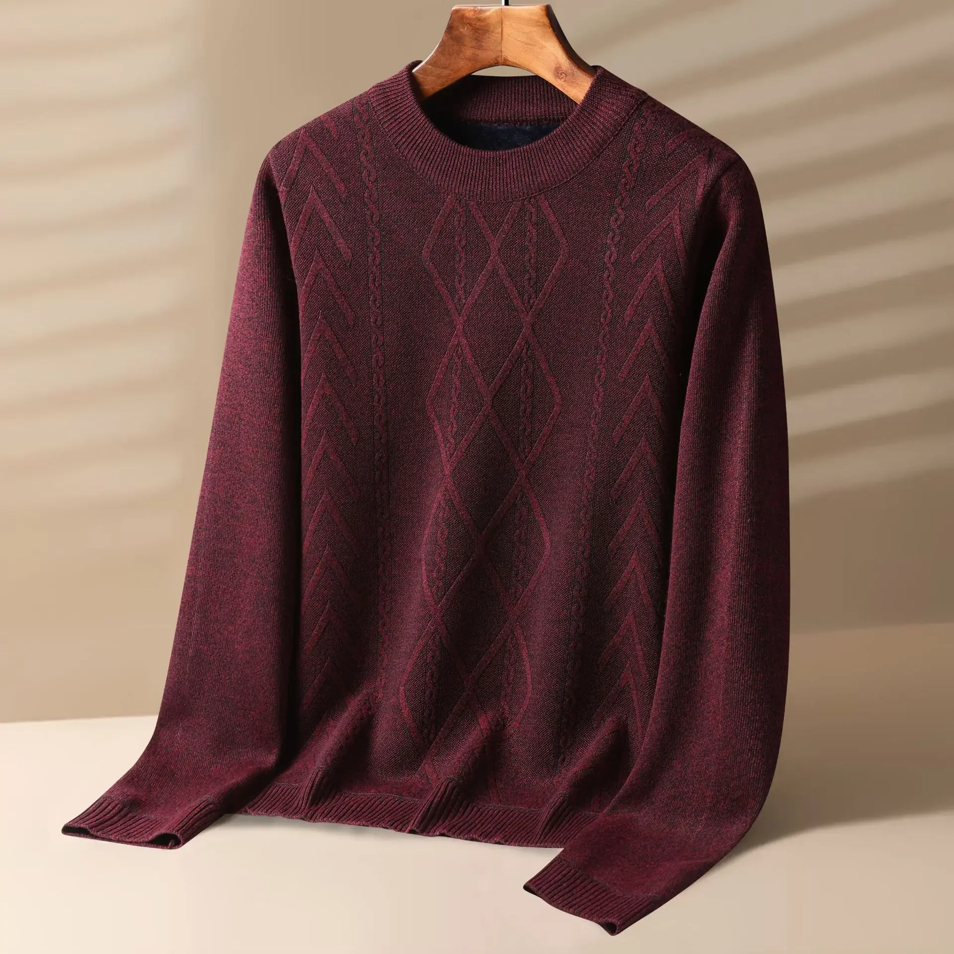 Brandneue Herren Kaschmir pullover Herbst o Hals dicken warmen Pullover Männer Strick pullover für männliche Jugend schlanke Strickwaren Mann Pullover