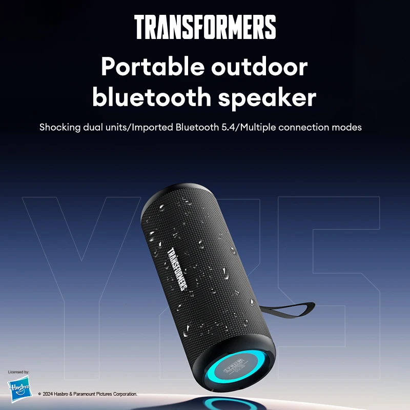 Transformers TF-Y25 New Wireless Bluetooth 5.4 Speaker IPX6 Waterproof Portable Speaker HIFI Grade Stereo Music Speaker