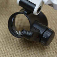 A06K 8x 15x 23x Double Eye Loupe Head Wearing Repair Jeweler Watch Clock Magnifier Illuminated Magnifying Glass with LED Light