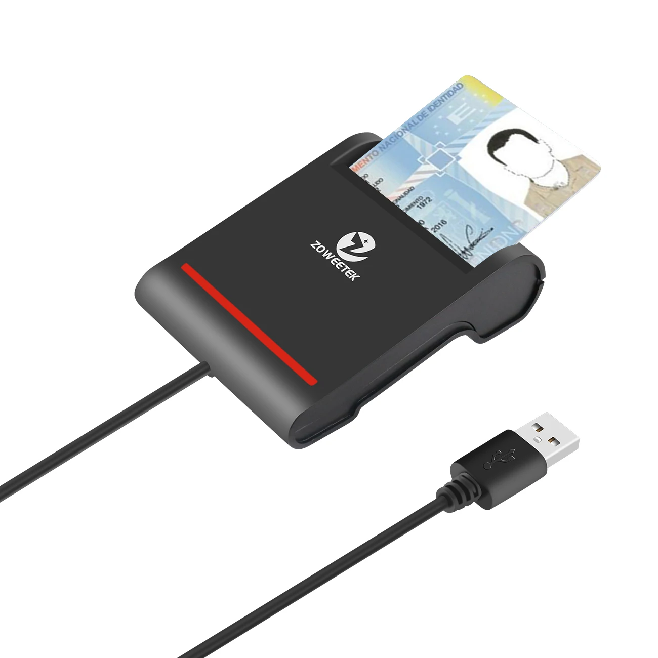 ZOWEETEK-lector de tarjetas inteligentes USB 2,0, dispositivo para IC ID Bank EMV, PC, ordenador