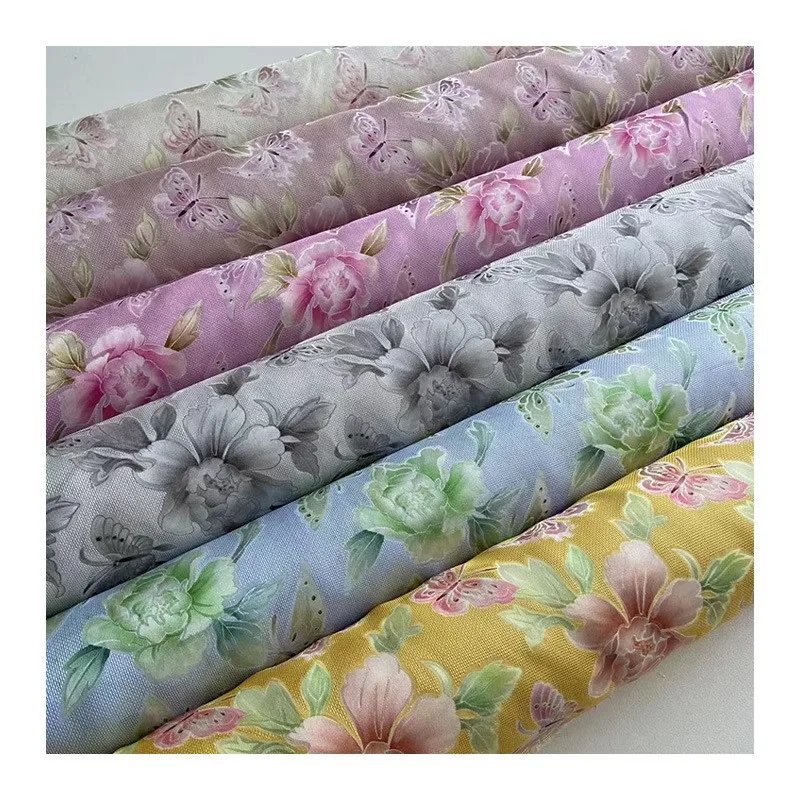 Jacquard printed silk fabric Chinese-style new cheongsam clothing Hanfu dress