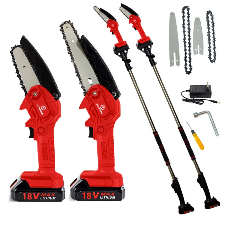 Custom F Electric High Branch Saw Household Rechargeable High-altitude Pruning Garden Fruit Tree Branches Chainsaw With Extensio