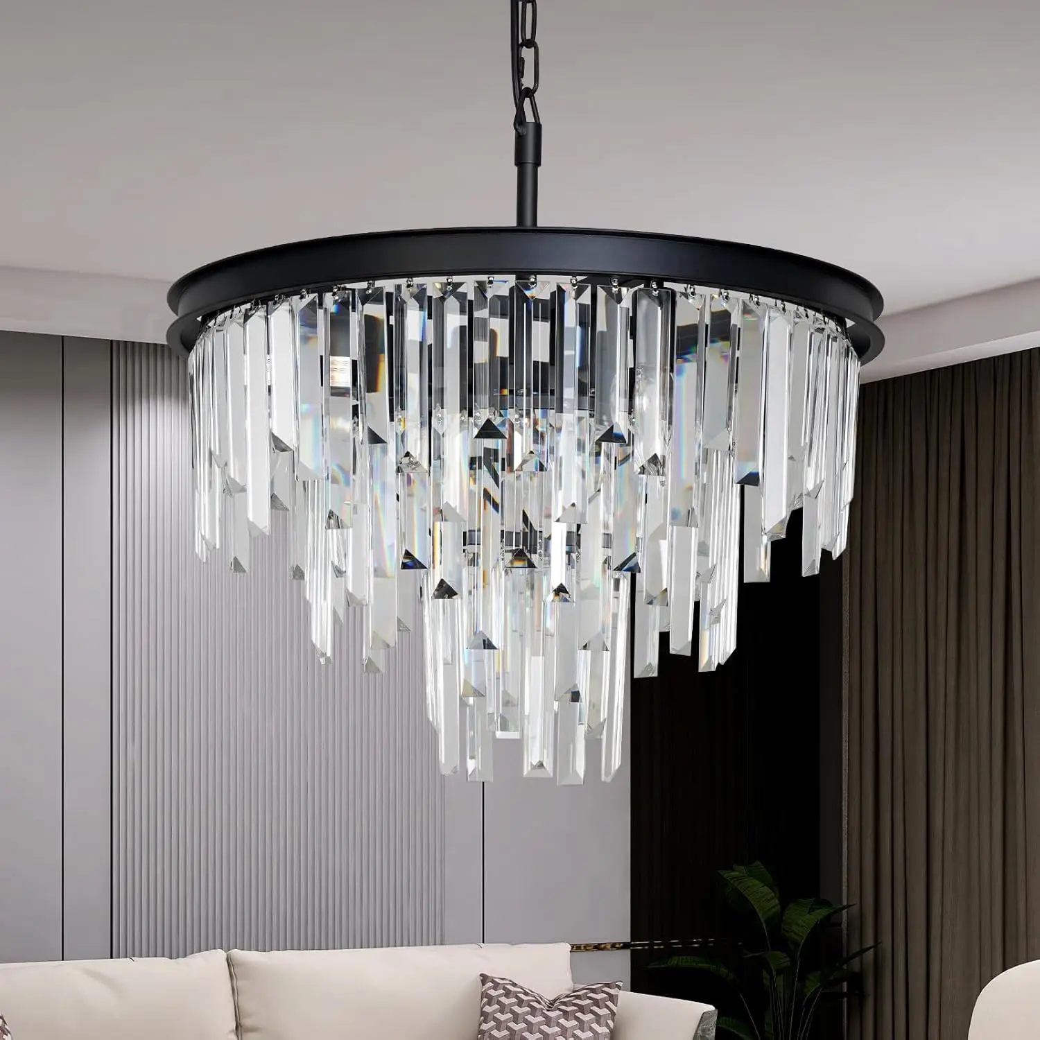 Gold K9 Crystal Chandelier Modern Lighting Fixture Lights Round Lamp For Dining Room Bedroom Living Room Hallway Bar Kitchen