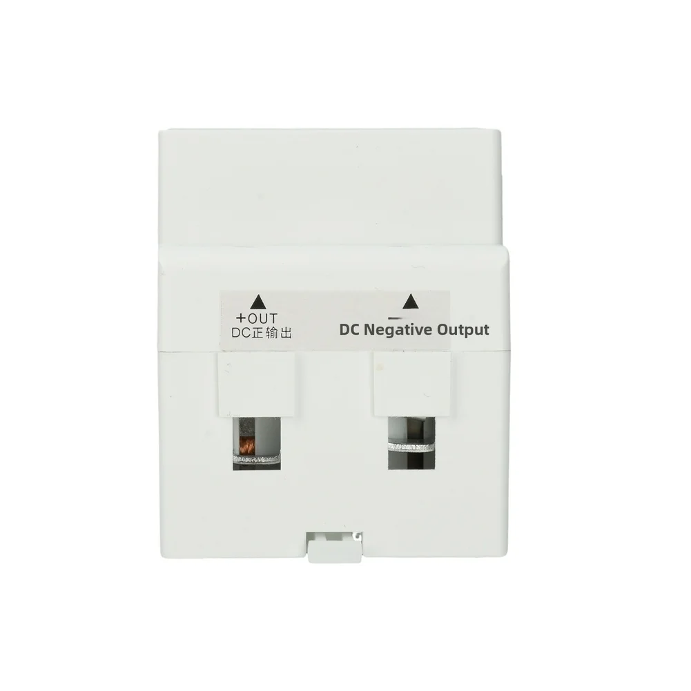 DC Electricity Meter 63A DIN Rail Type with Color LCD Screen Displaying V I P kWh Simultaneously 14-600V Input