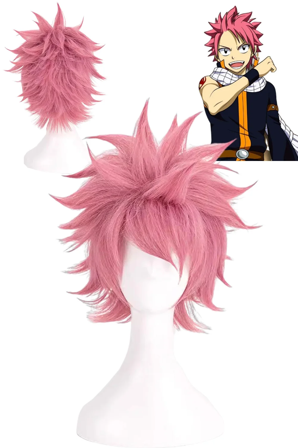 Natsu สีชมพูคอสเพลย์วิกผมปาร์ตี้แฟนซีสำหรับผู้ใหญ่เครื่องแต่งกายหางคอสเพลย์นางฟ้าอะนิเมะ