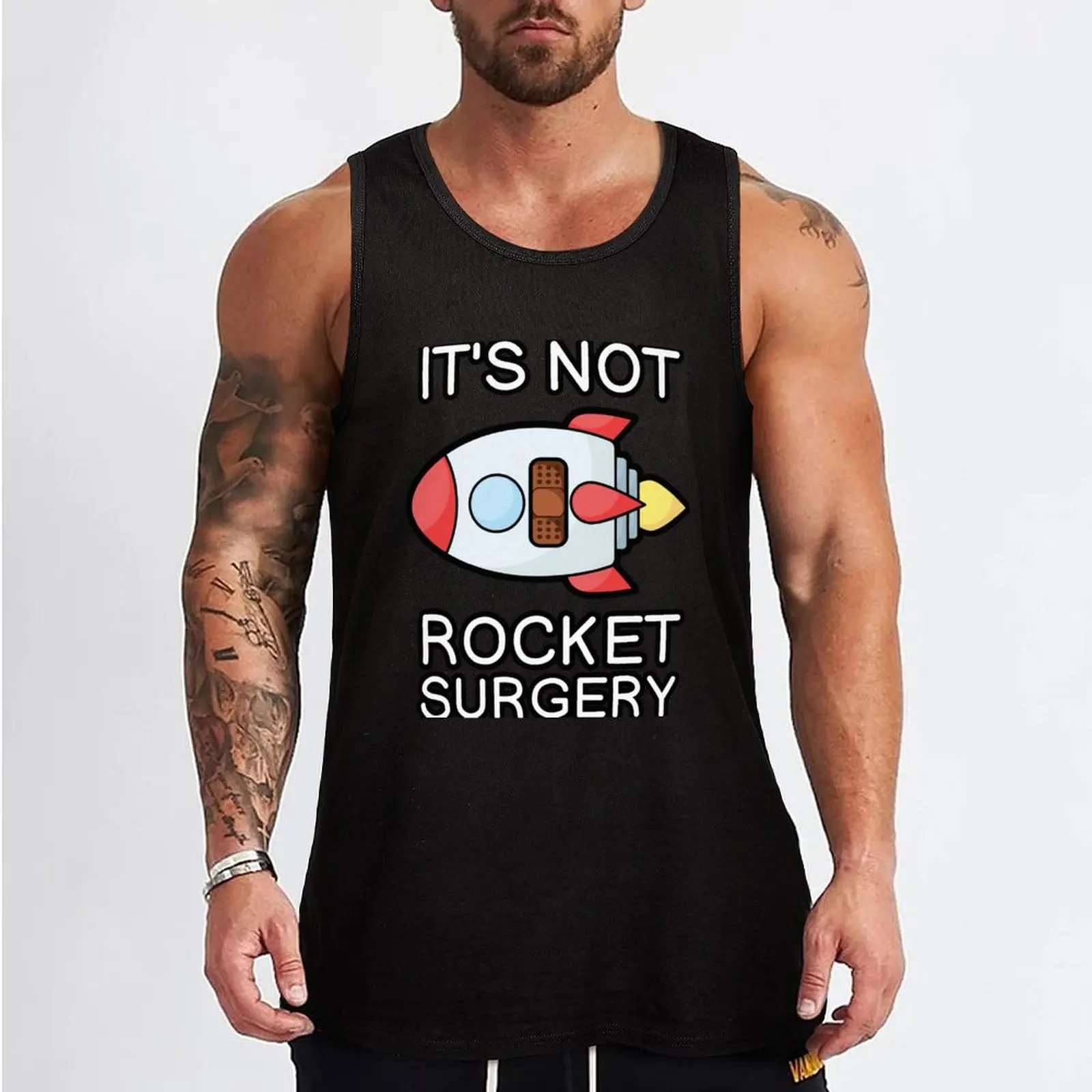 It's Not Rocket Surgery (Bandage Brown) Tank Top basketball gym shirt man sleeveless vest men