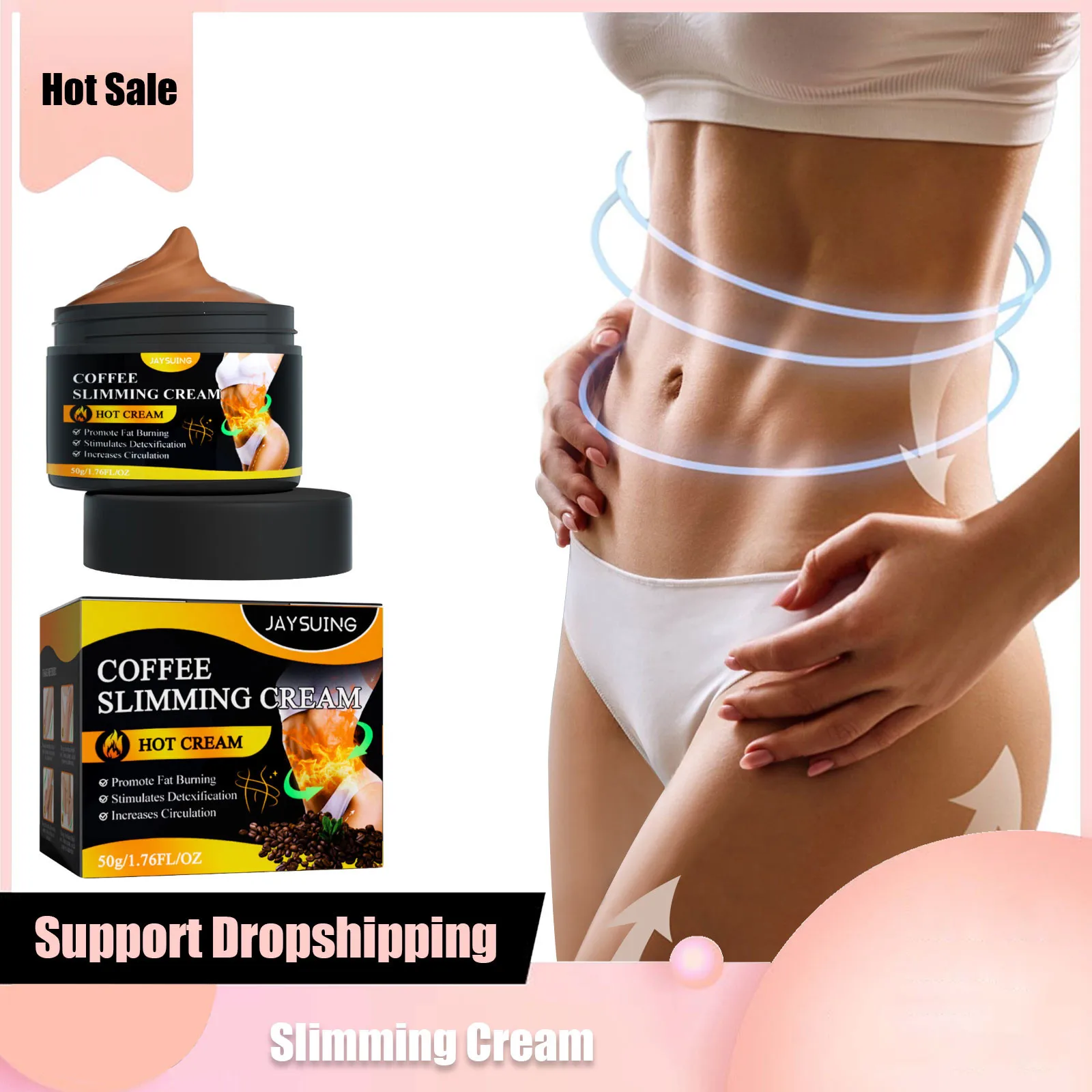 Body Shaping Cream Anti-Cellulite S-limming F-at Burning Waist W-eight Loss Tummy Tightening Firming Massage Butt Lifting Cream