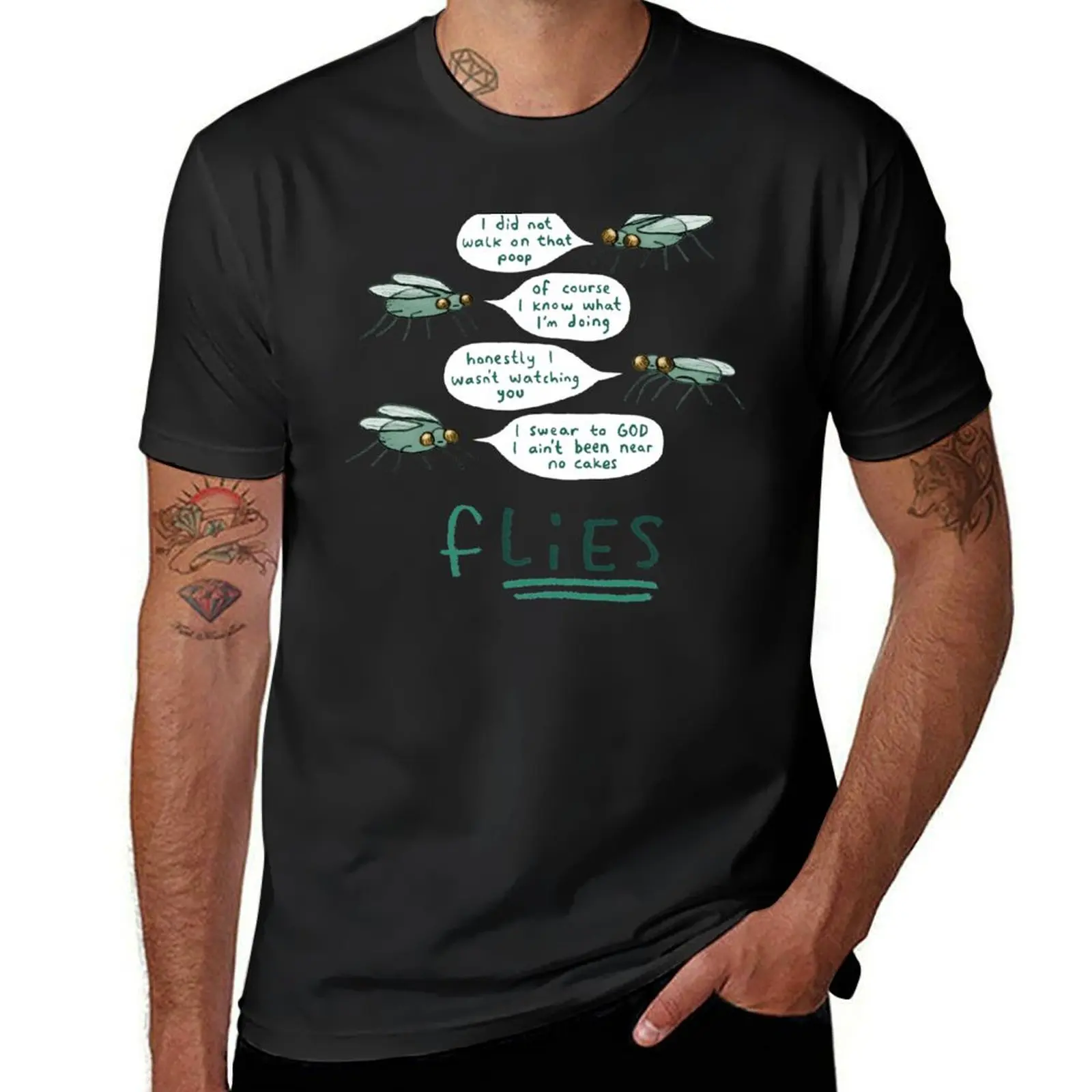 

fLIES T-Shirt Short sleeve tee designer shirts cute tops tshirts for men