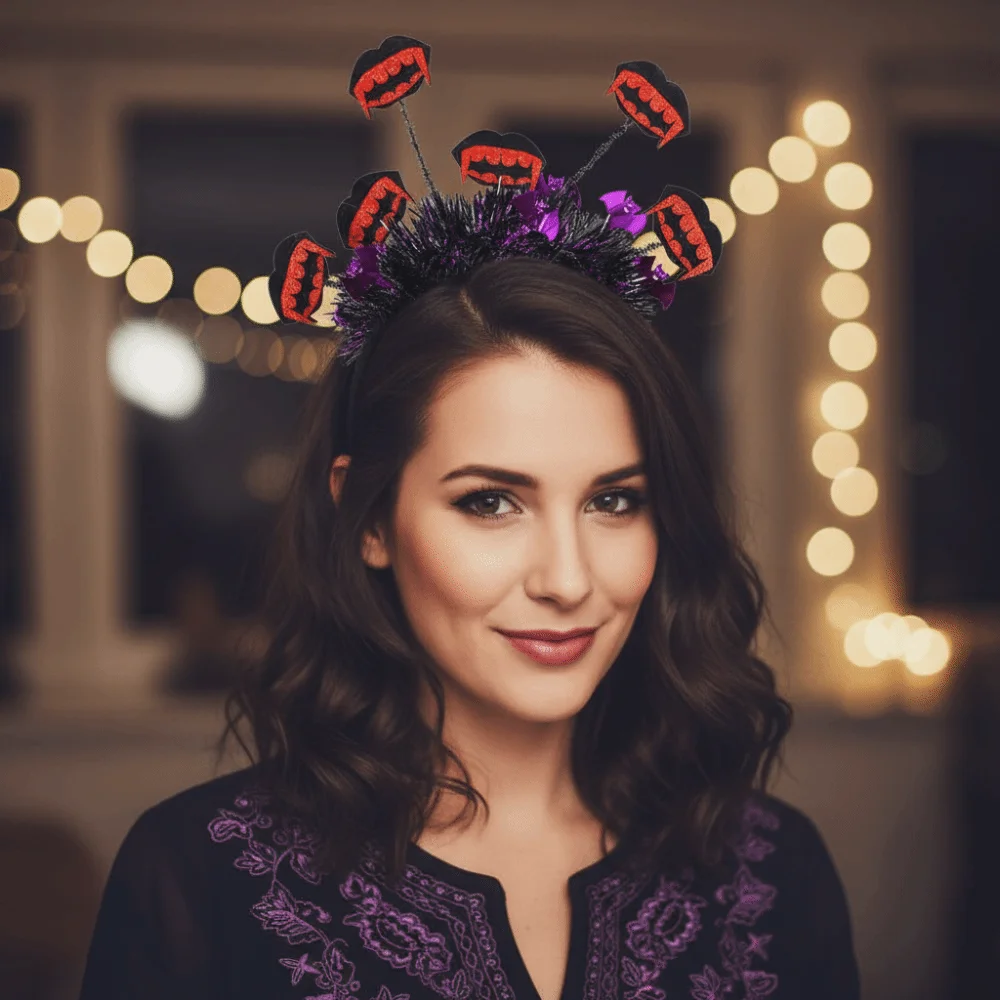 Pumpkin Halloween Pumpkin Headband Spider Ghost Head Hoop Halloween Party Hair Hoop Creative Cosplay Ghost Festival Headpiece