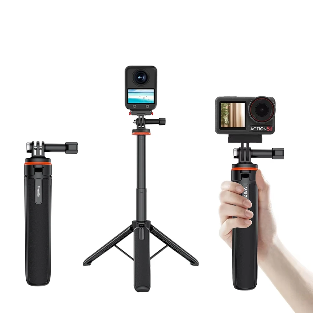 

Selfie Stick Tripod for DJI Action 5 Pro/Osmo 360/Pocket 3/Insta360 X5 Adjustable Length Tripods Stand Photography Accessories