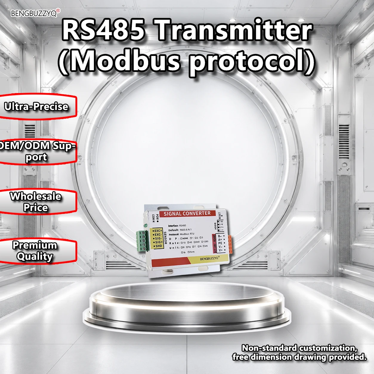 485 Digital Weighing Sensor Module, High Accuracy, 8x350Ω Sensors Supported, RS485 Interface, 1/500,000 Resolution