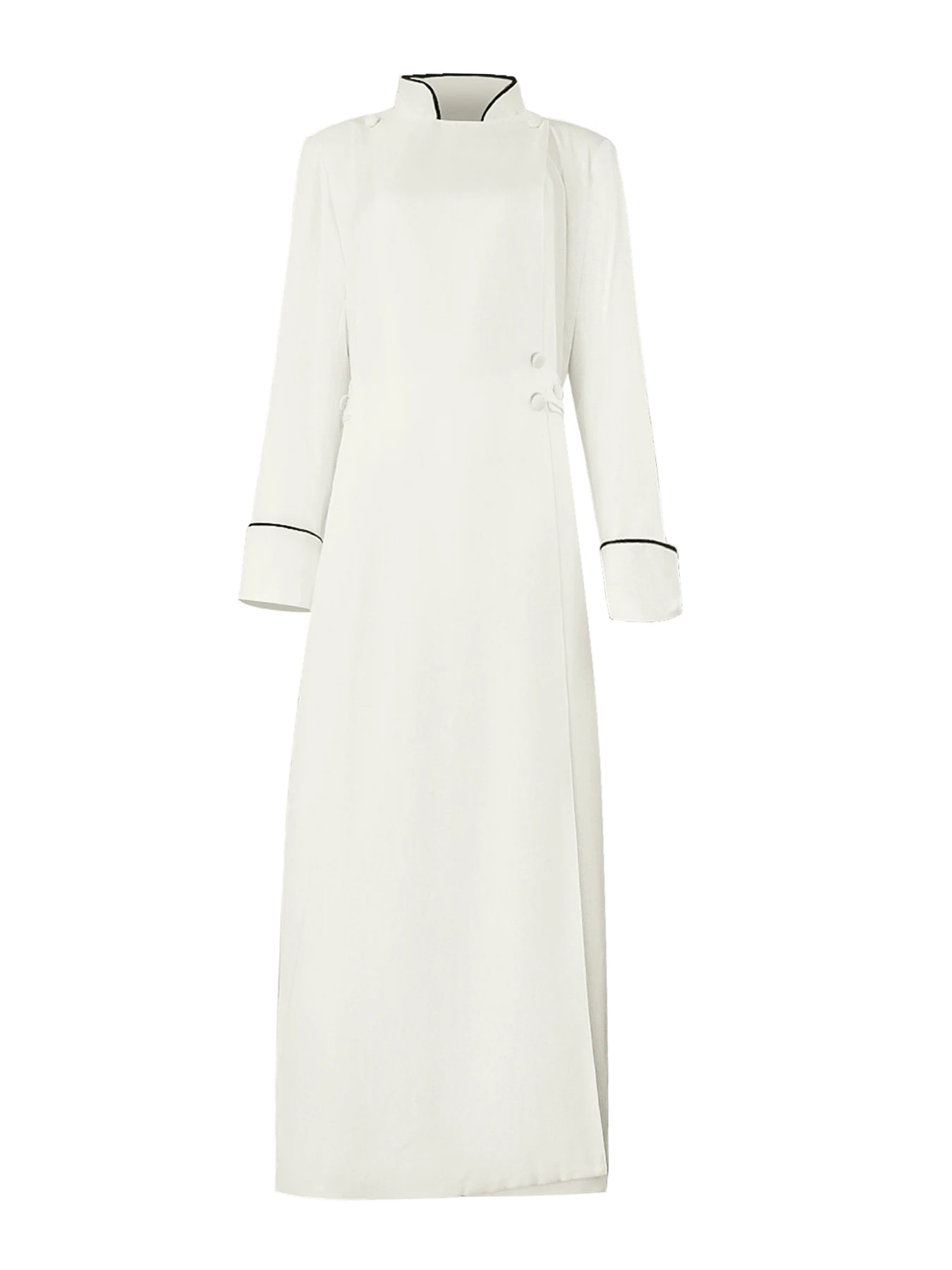

Medieval Church Priest Robe Trench Jacket Cassock Clergy Preacher Men Stand Collar Single Breasted Minister Choir Roman Pastor